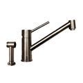 Whitehaus SS Sgl Extended Lever Handle Faucet W/ Matching SS Side Spray, SS WHFX2125STS